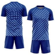 Custom Royal Light Blue Slash Sublimation Soccer Uniform Jersey Custom Royal Light Blue Slash Sublimation Soccer Uniform Jersey